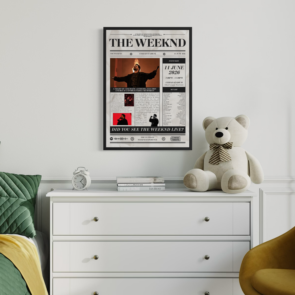 YUNGBLUD - Póster de concierto personalizado estilo periódico