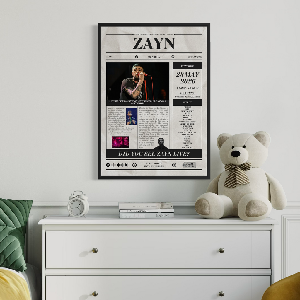The Charlatans - Gepersonaliseerd Krantenstijl Concertposter