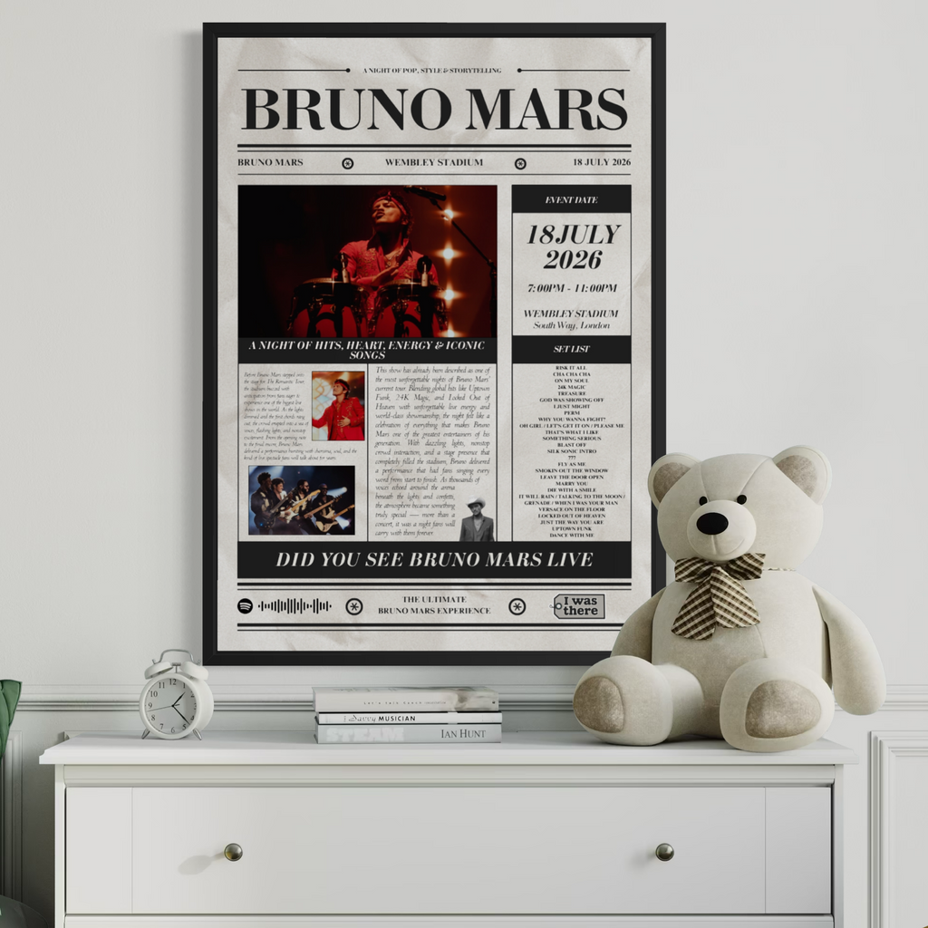 YUNGBLUD - Póster de concierto personalizado estilo periódico