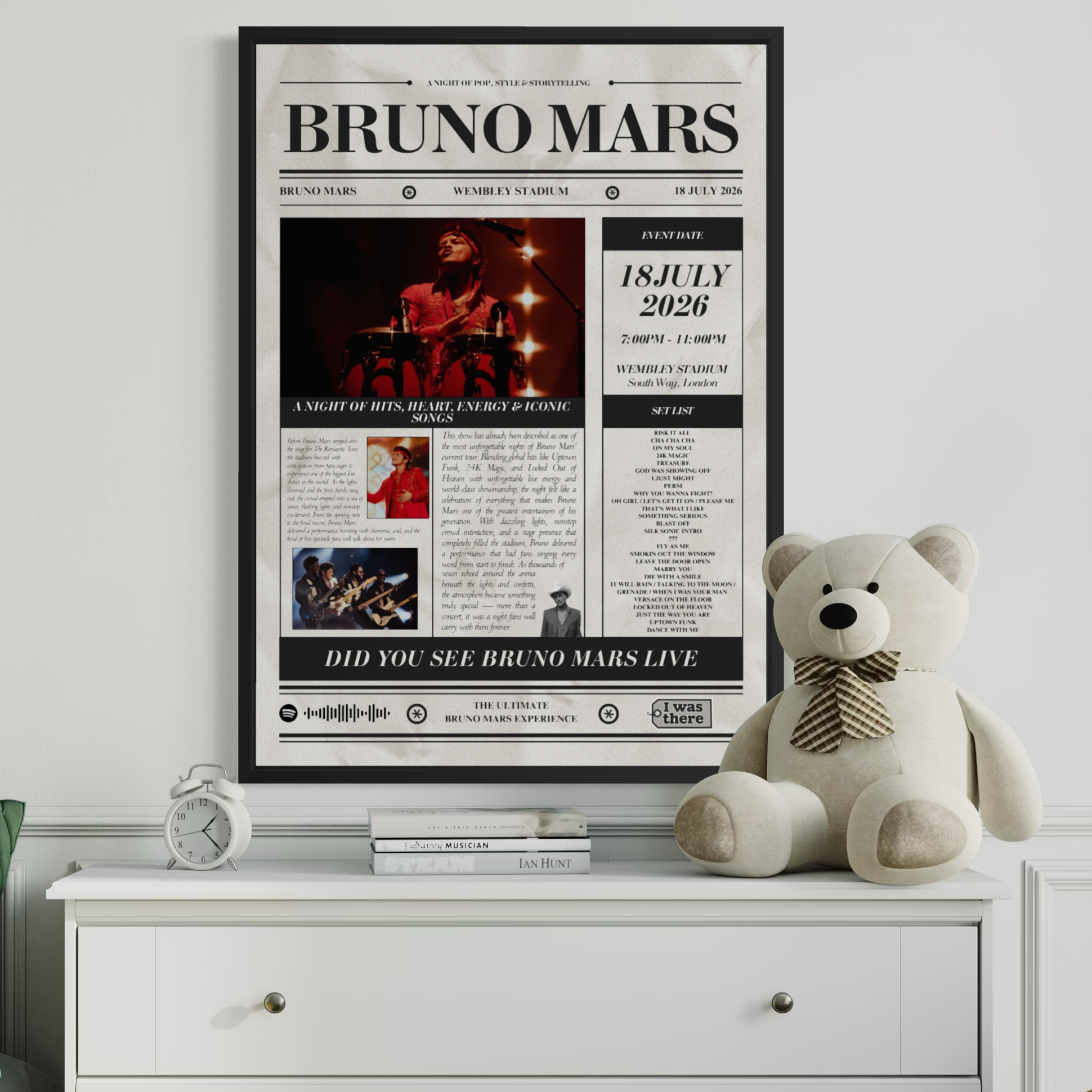 YUNGBLUD - Póster de concierto personalizado estilo periódico