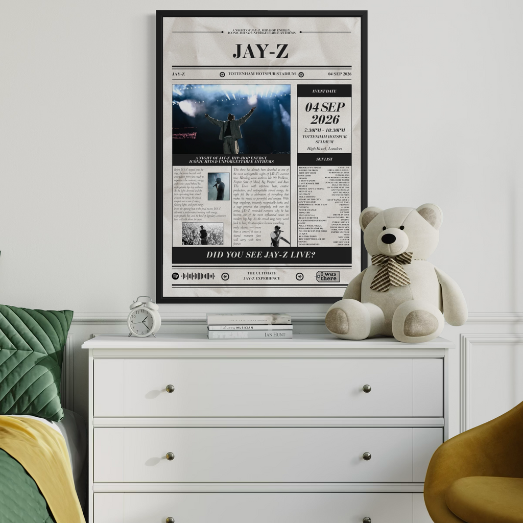 Jay-Z - Personalised Newspaper Style Concert Poster