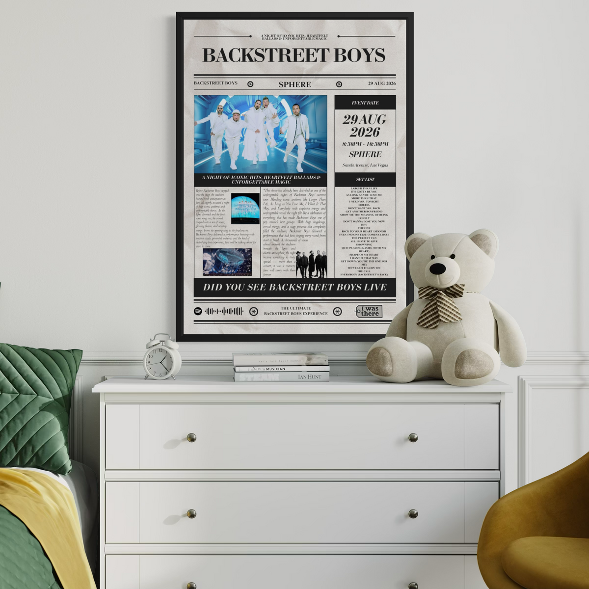 Backstreet Boys - Personalised Newspaper Style Concert Poster (USA Tour)