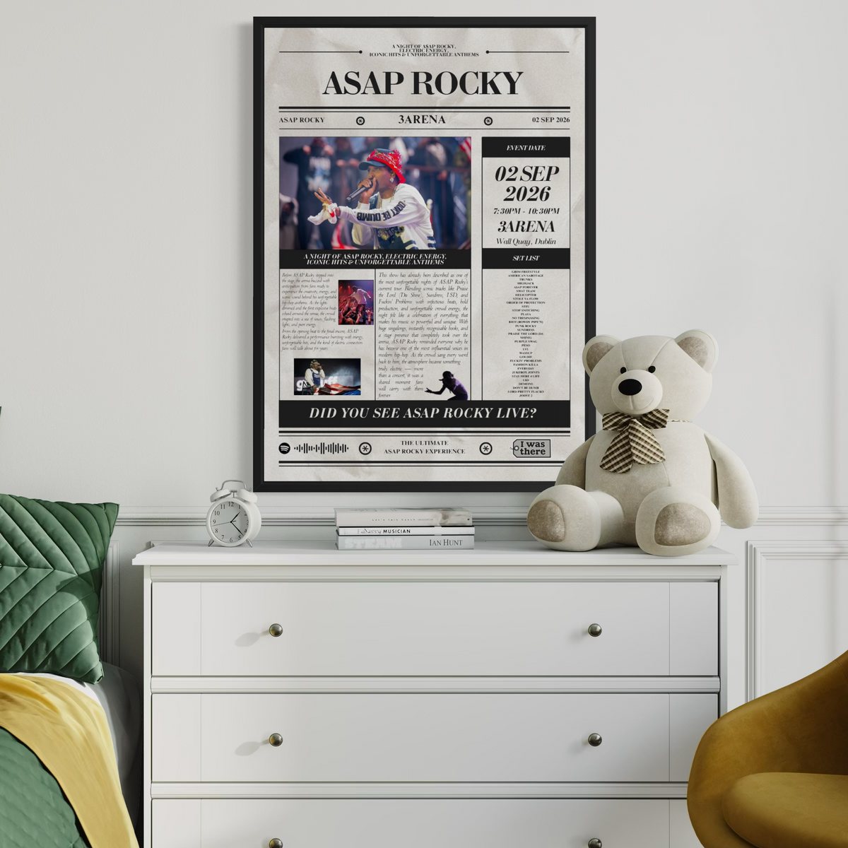 Asap Rocky - Personalised Newspaper Style Concert Poster