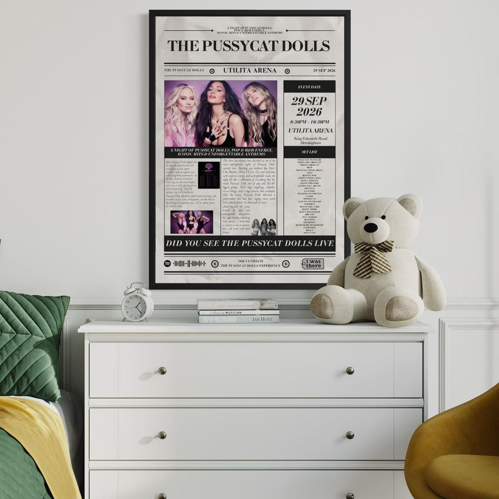 Pussycat Dolls - Personalised Newspaper Style Concert Poster
