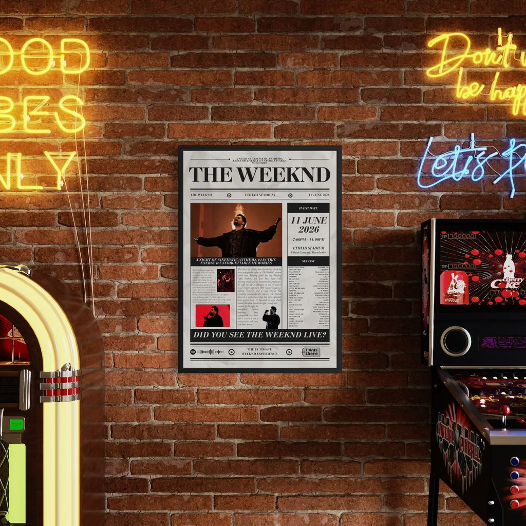 YUNGBLUD - Póster de concierto personalizado estilo periódico