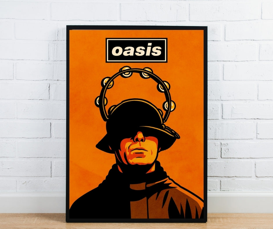 Oasis Liam Gallagher Tambourine Print