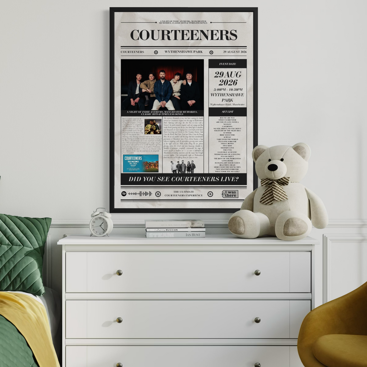 Courteeners - Personalised Newspaper Style Concert Poster
