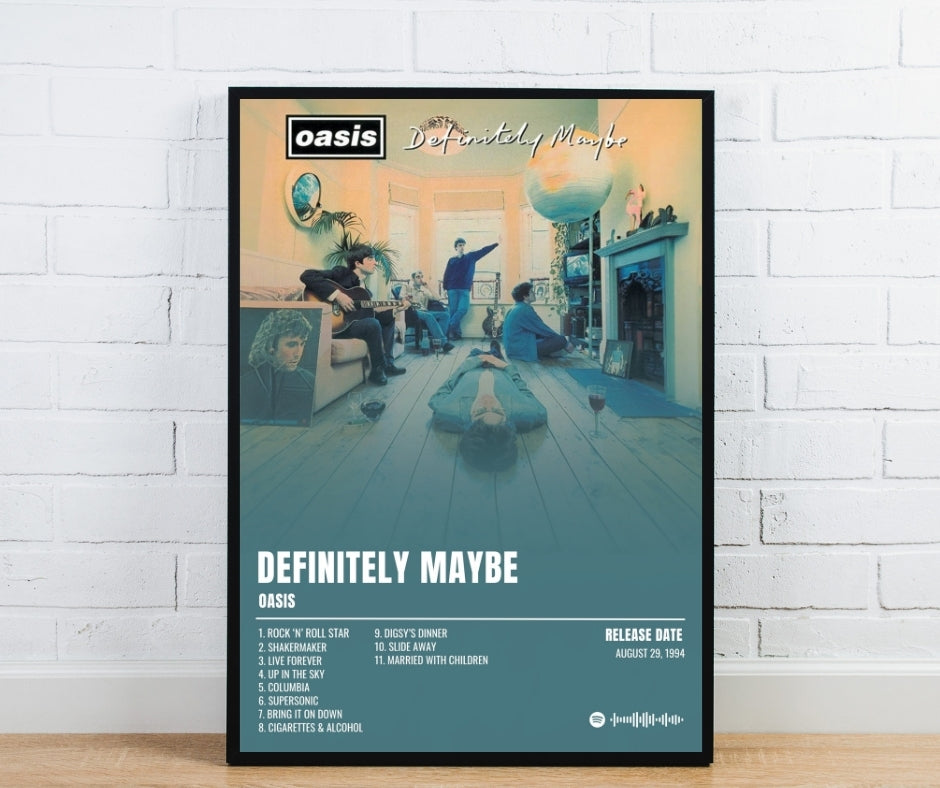 Definitely Maybe - Oasis Inspired Album Poster