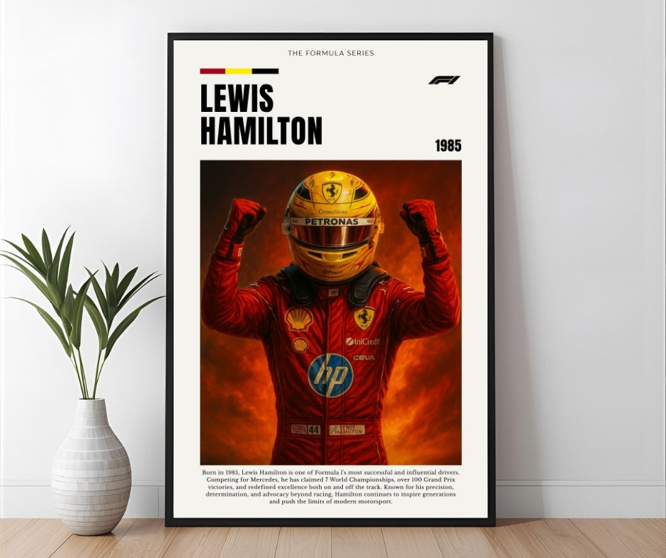 Lewis Hamilton Poster - Formula 1 Inspired Print