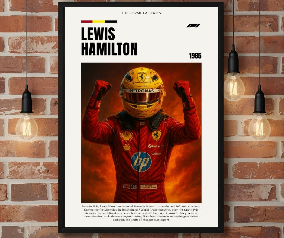 Lewis Hamilton Poster - Formula 1 Inspired Print