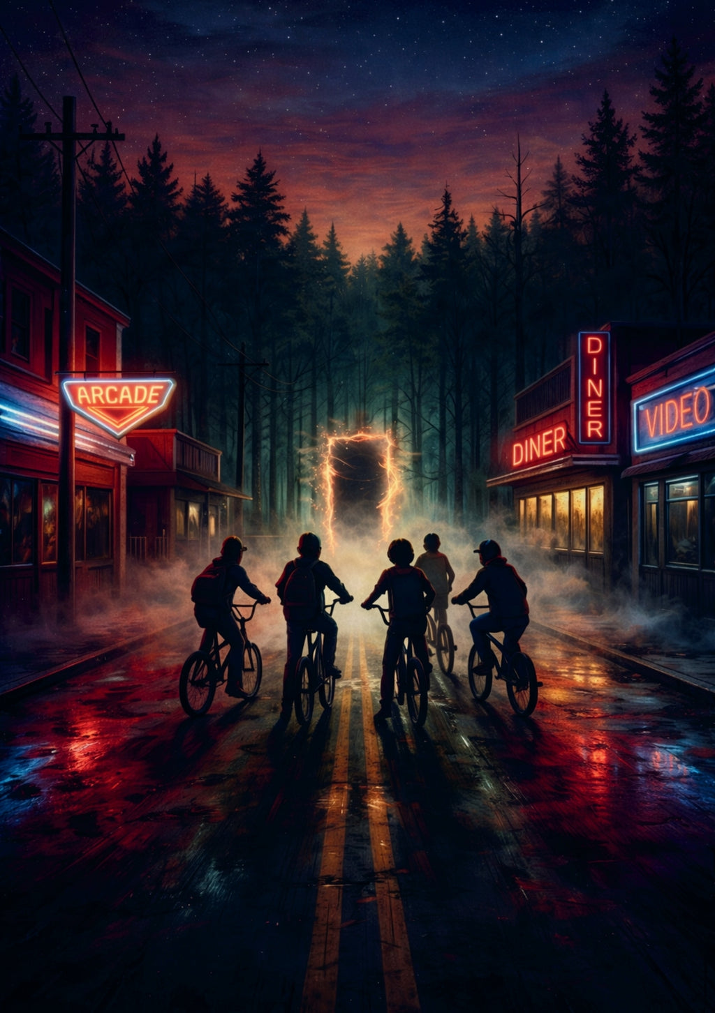 The Arcade Run - Stranger Things Poster