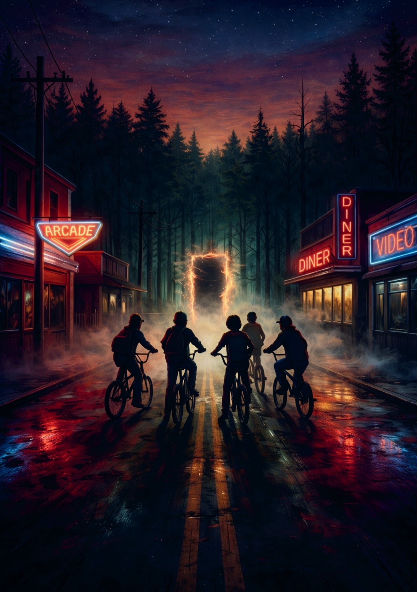 The Arcade Run - Stranger Things Poster