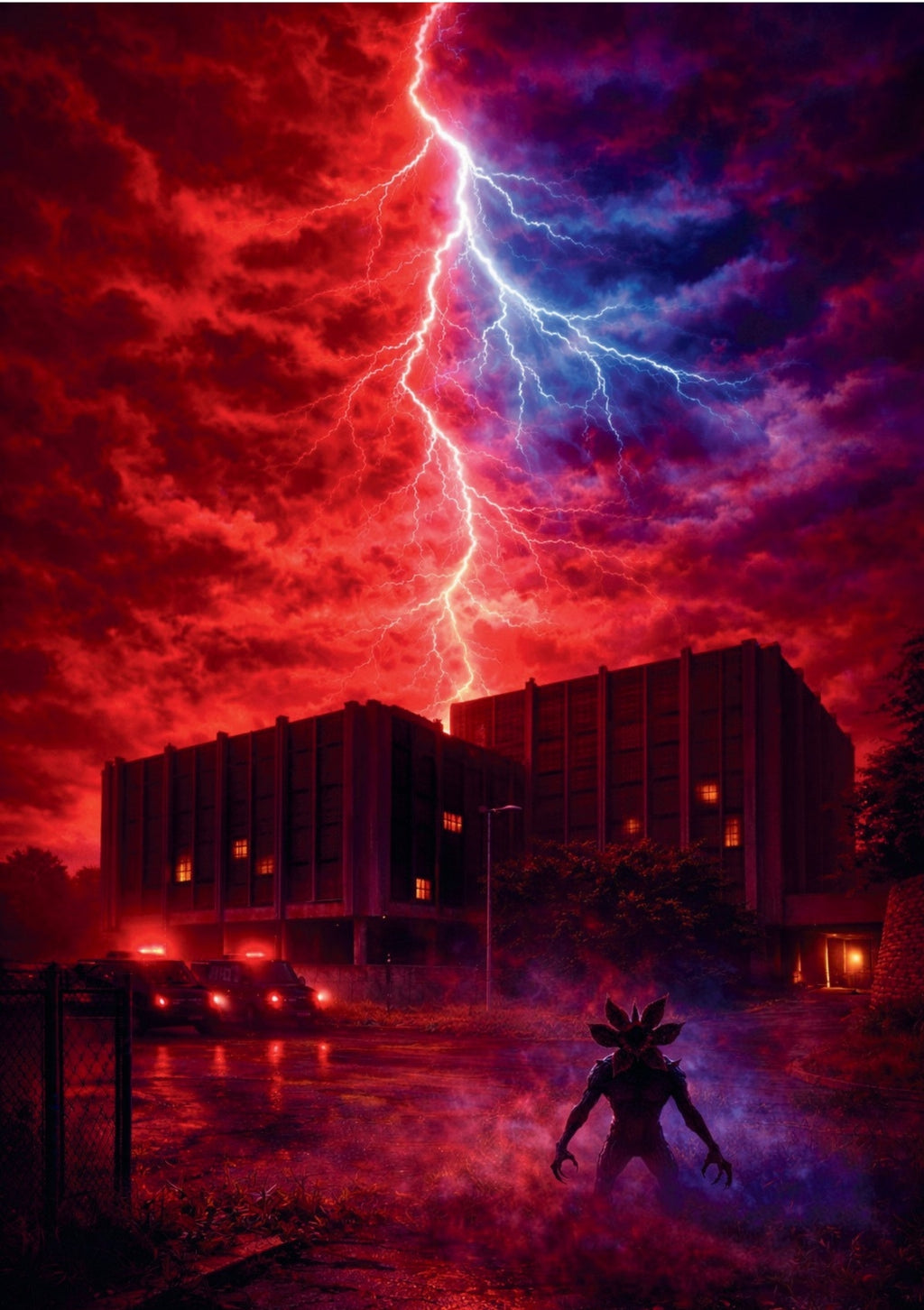 Storm Over Hawkins - Stranger Things Poster