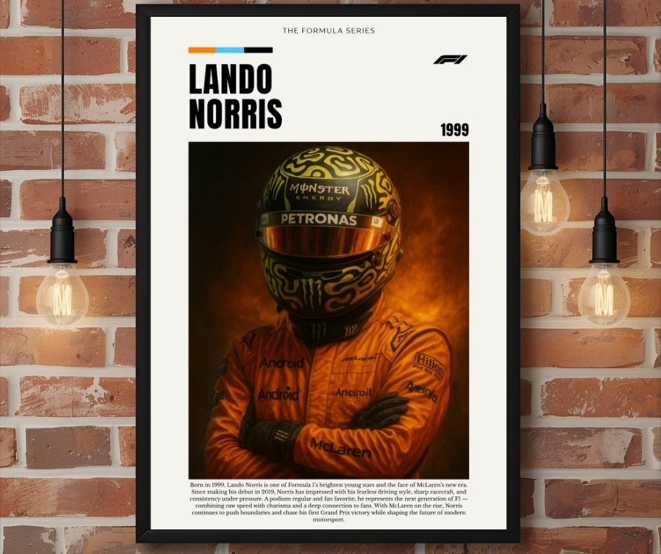Lando Norris Poster - Formula 1 Inspired Print
