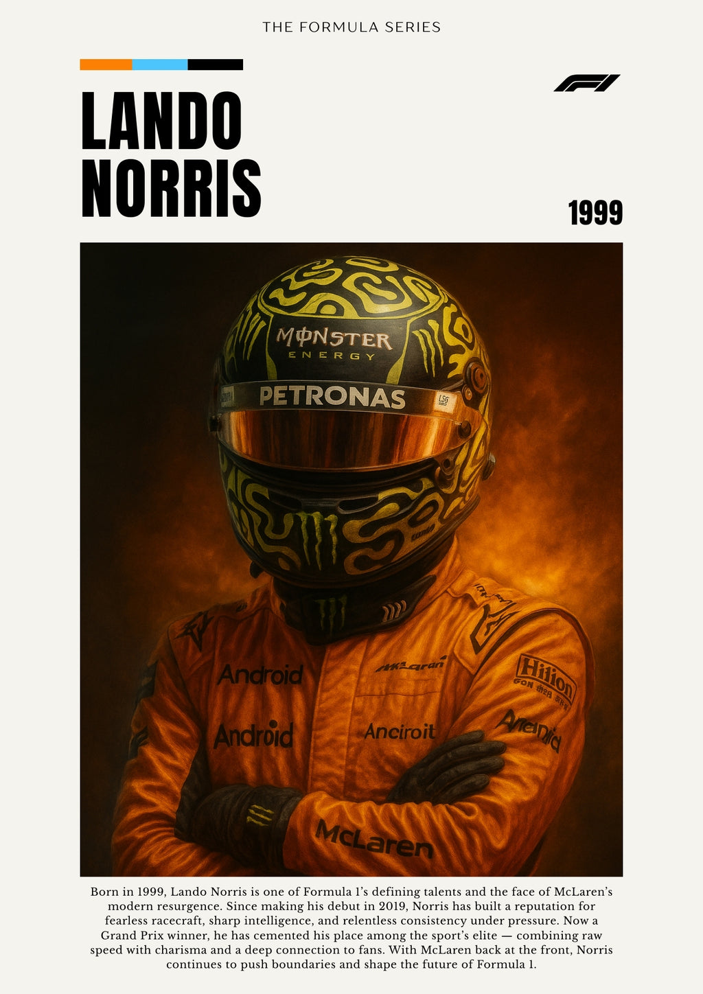 Lando Norris Poster - Formula 1 Inspired Print