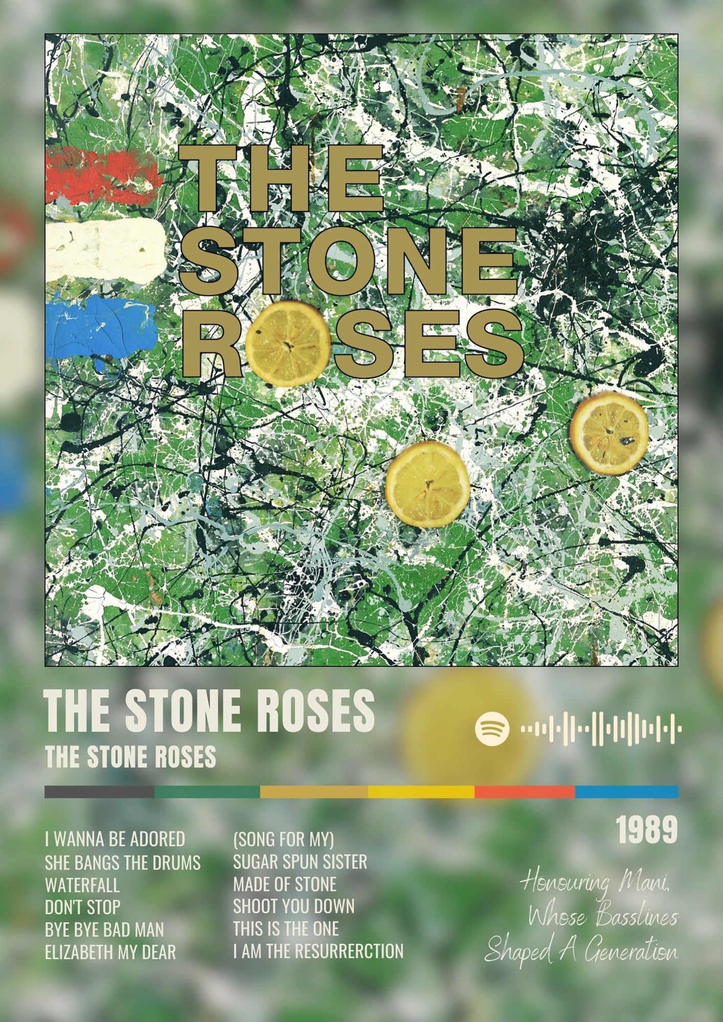 The Stone Roses - Mani Tribute Poster