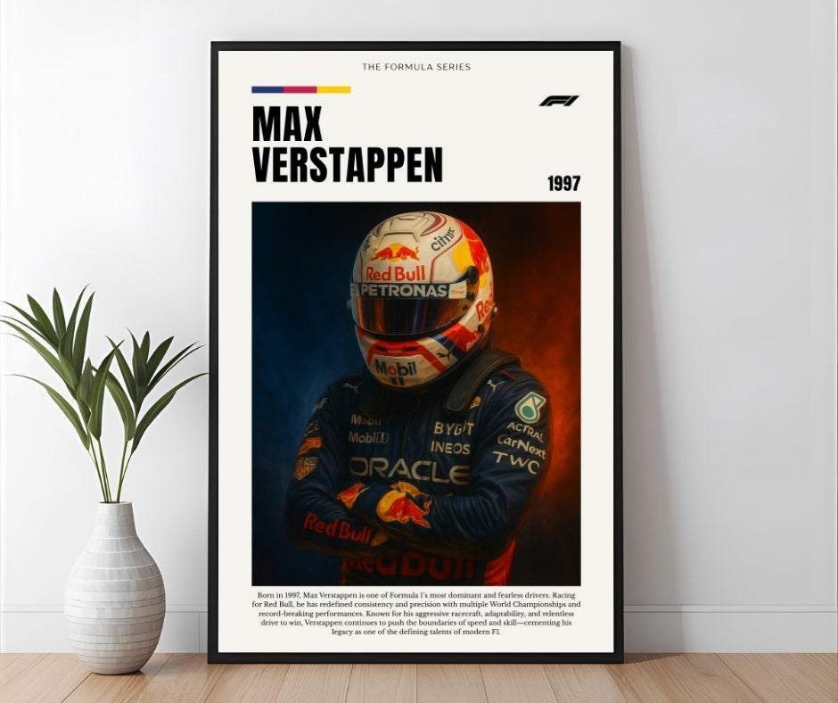 Max Verstappen Poster - Formula 1 Inspired Print