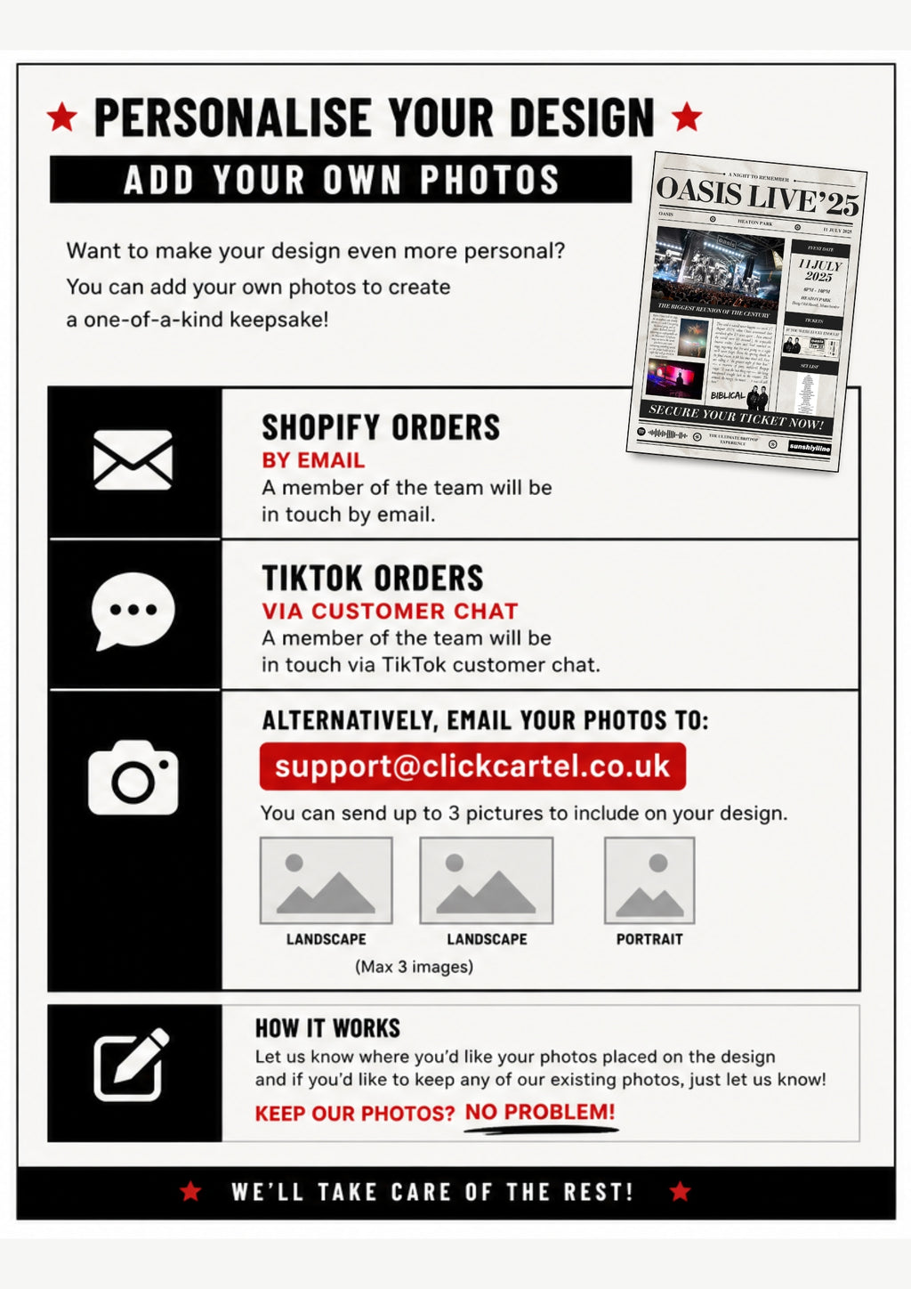Alex Warren - Personalised Newspaper Style Concert Poster