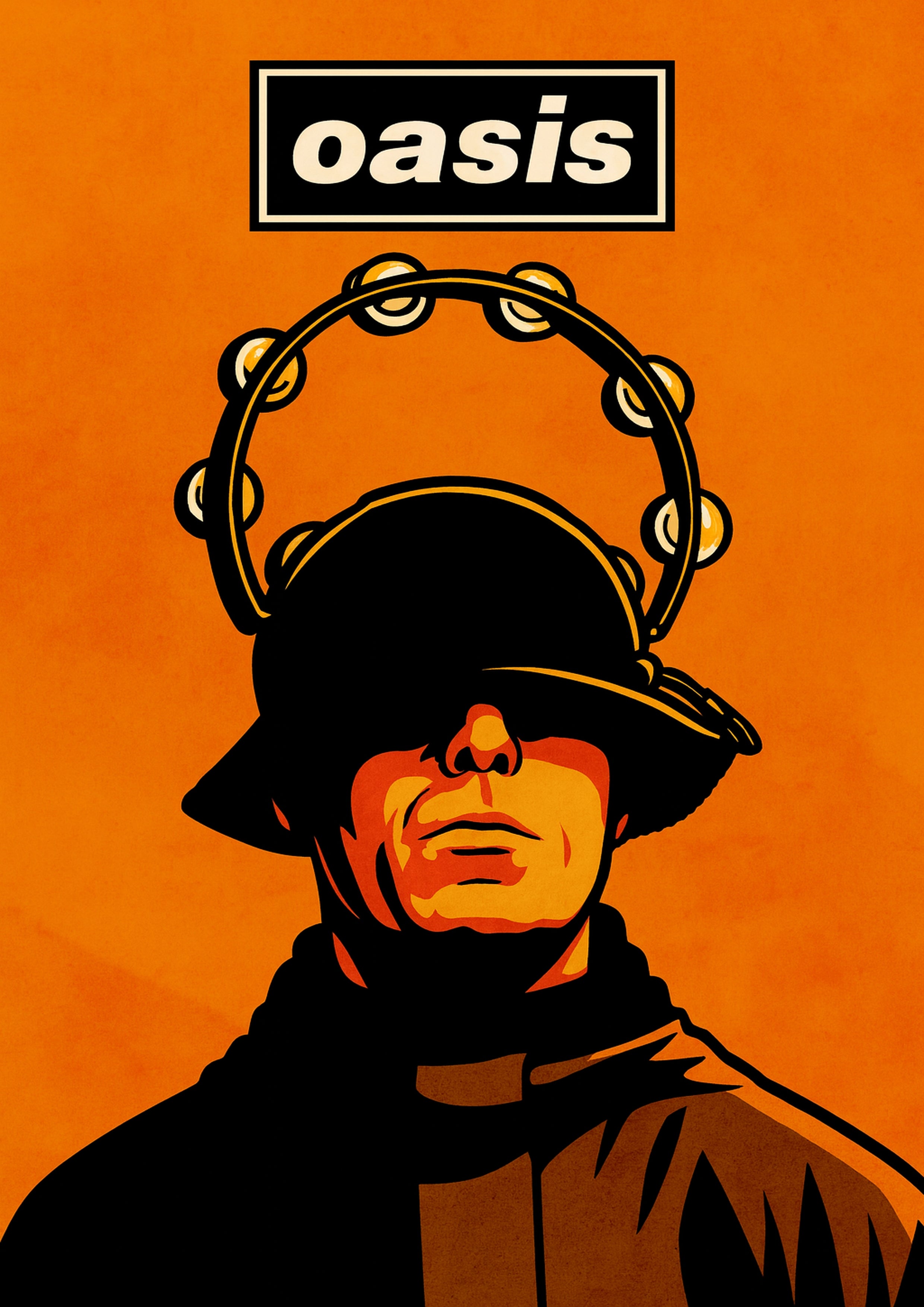 Oasis Liam Gallagher Tambourine Print