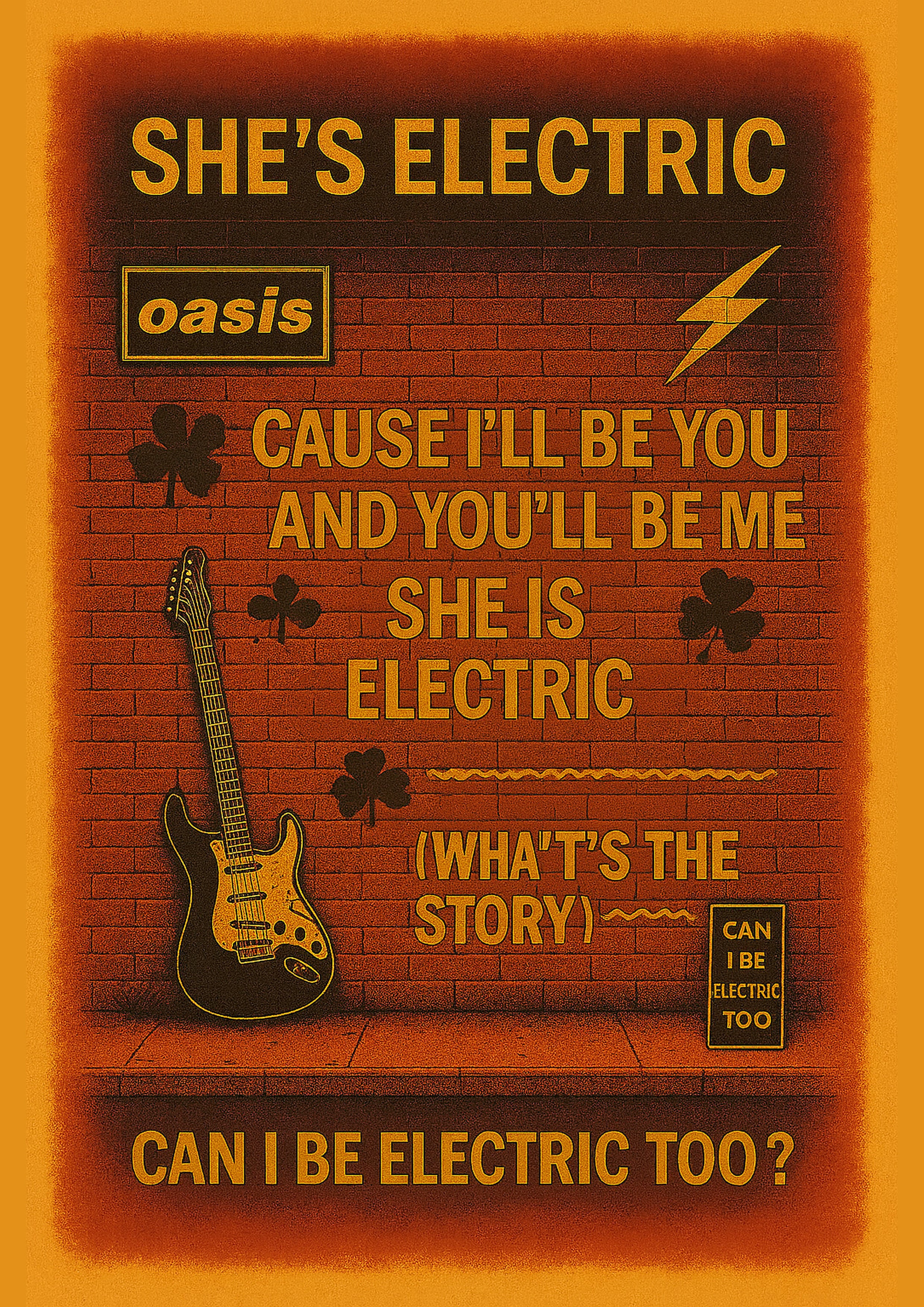 Oasis Graffiti Poster - She's Electric
