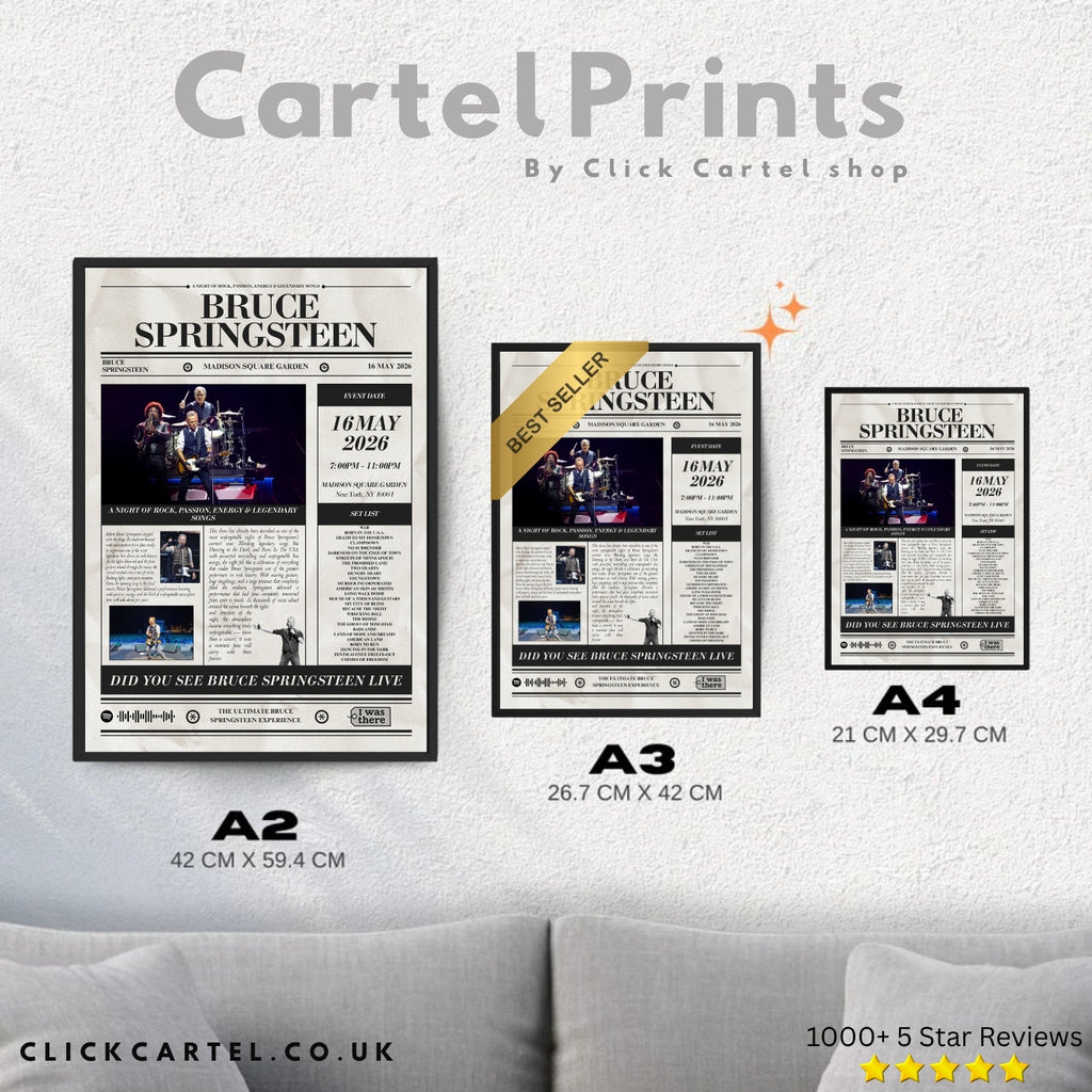 Harry Styles - Gepersonaliseerd Krantenstijl Concertposter (Amsterdam Data)
