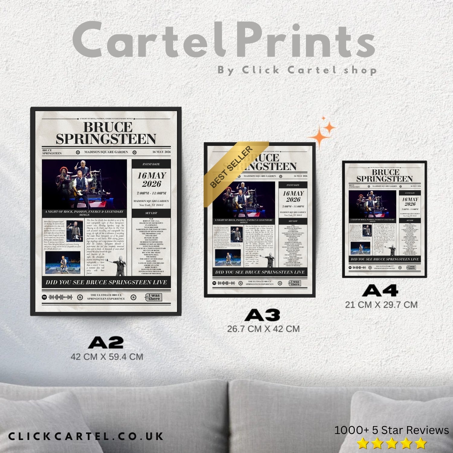 Harry Styles - Gepersonaliseerd Krantenstijl Concertposter (Amsterdam Data)