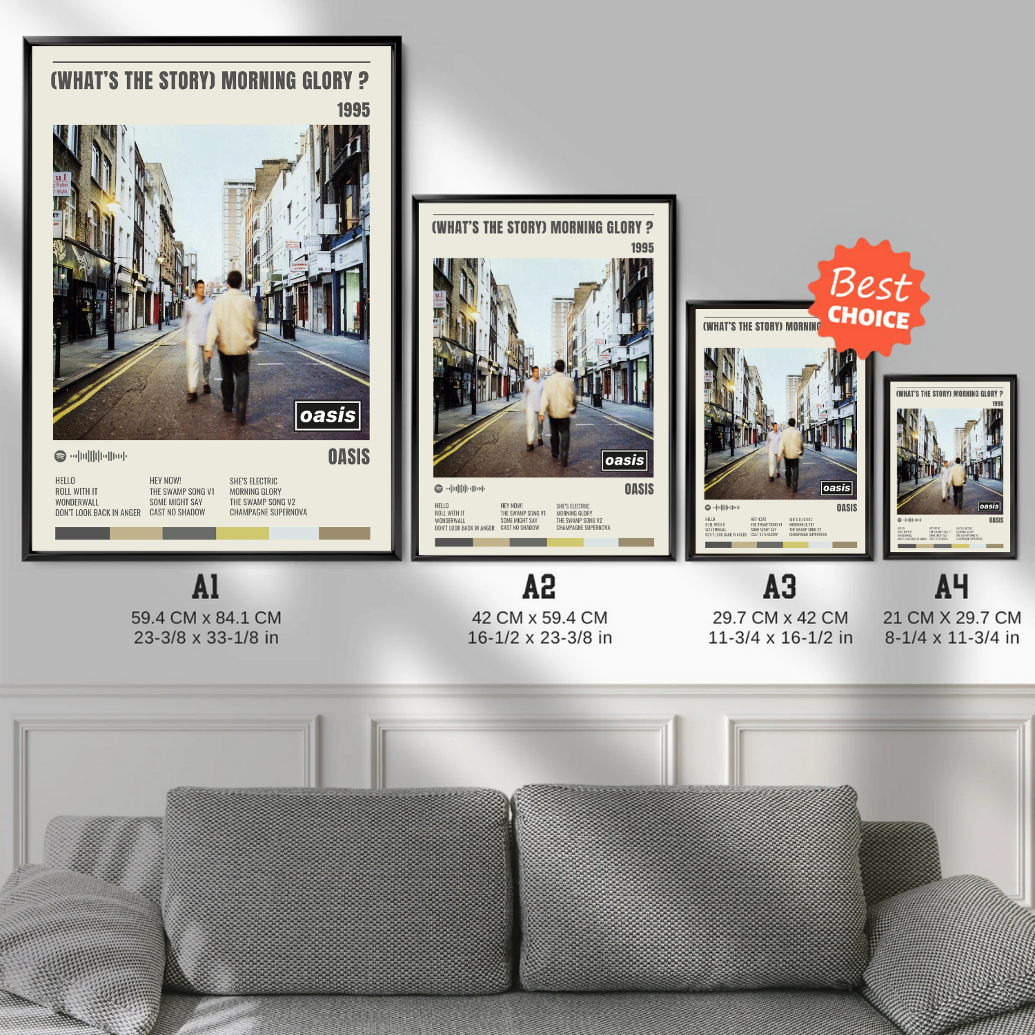 (What's The Story) Morning Glory - Oasis Inspired Album Track Poster