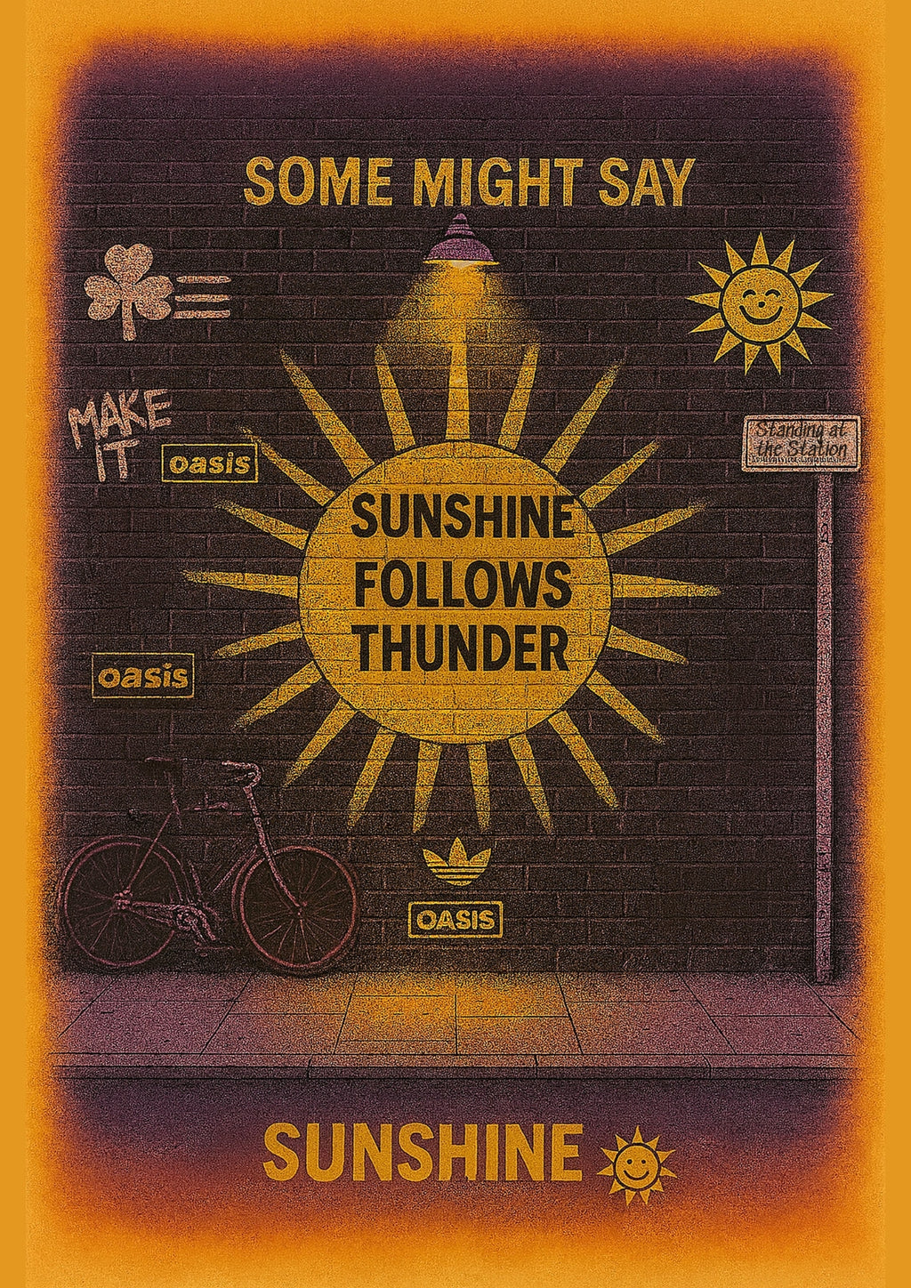 Some Might Say - Oasis Inspired Graffiti Poster