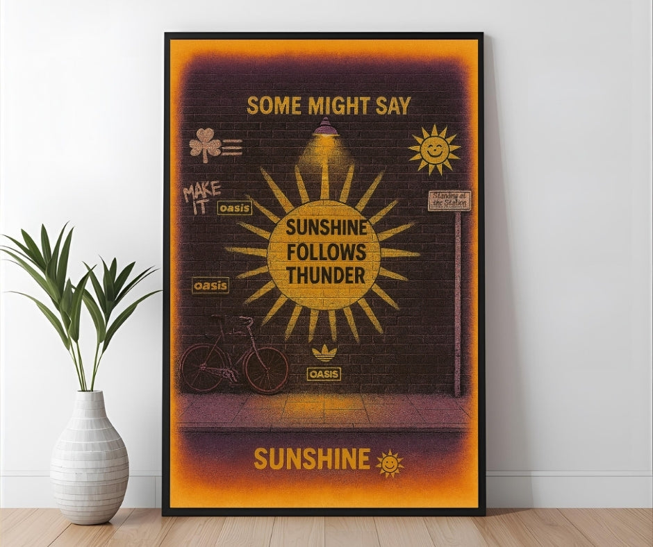 Some Might Say - Oasis Inspired Graffiti Poster