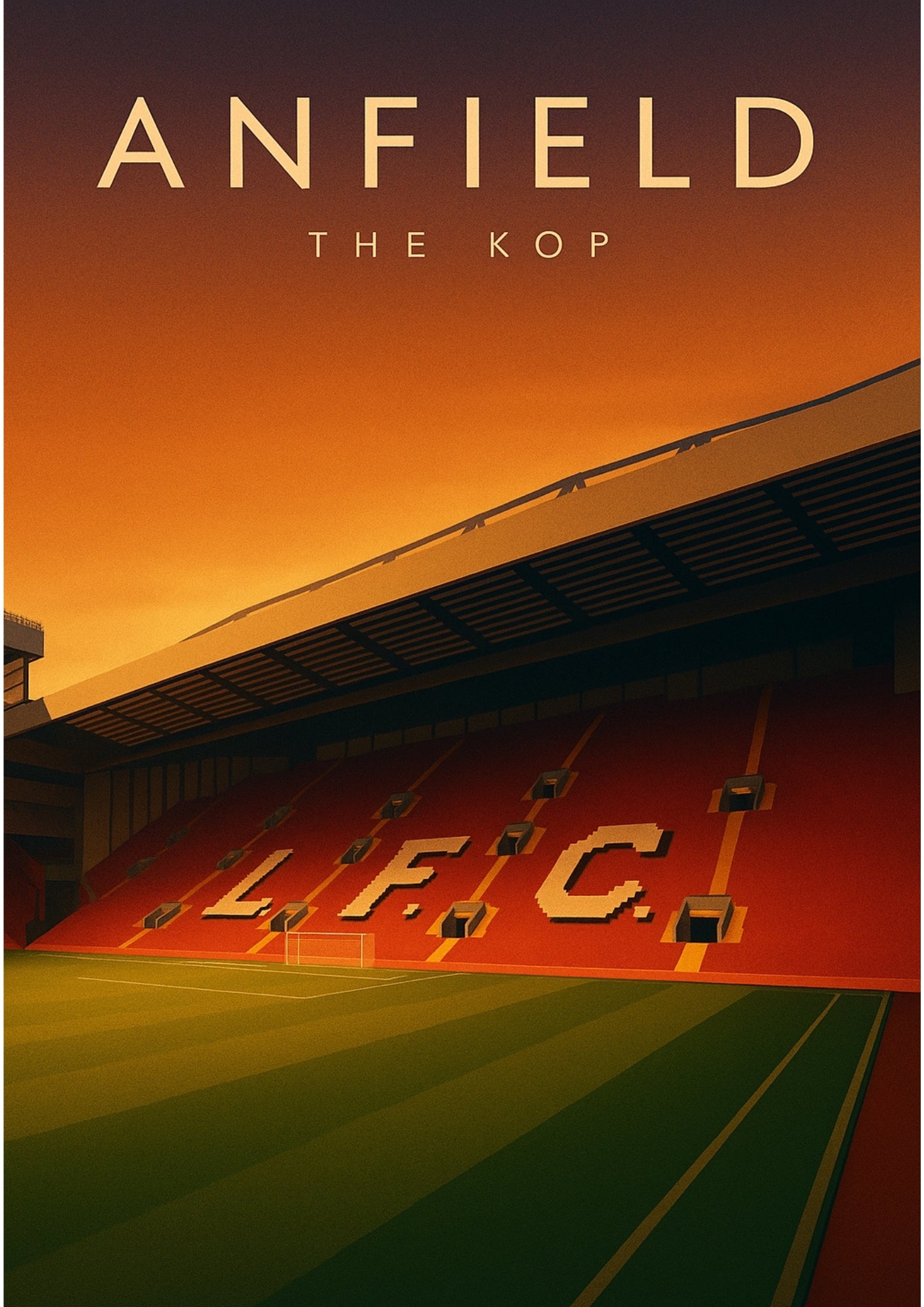 Anfield The Kop – Liverpool Inspired Stadium Wall Art
