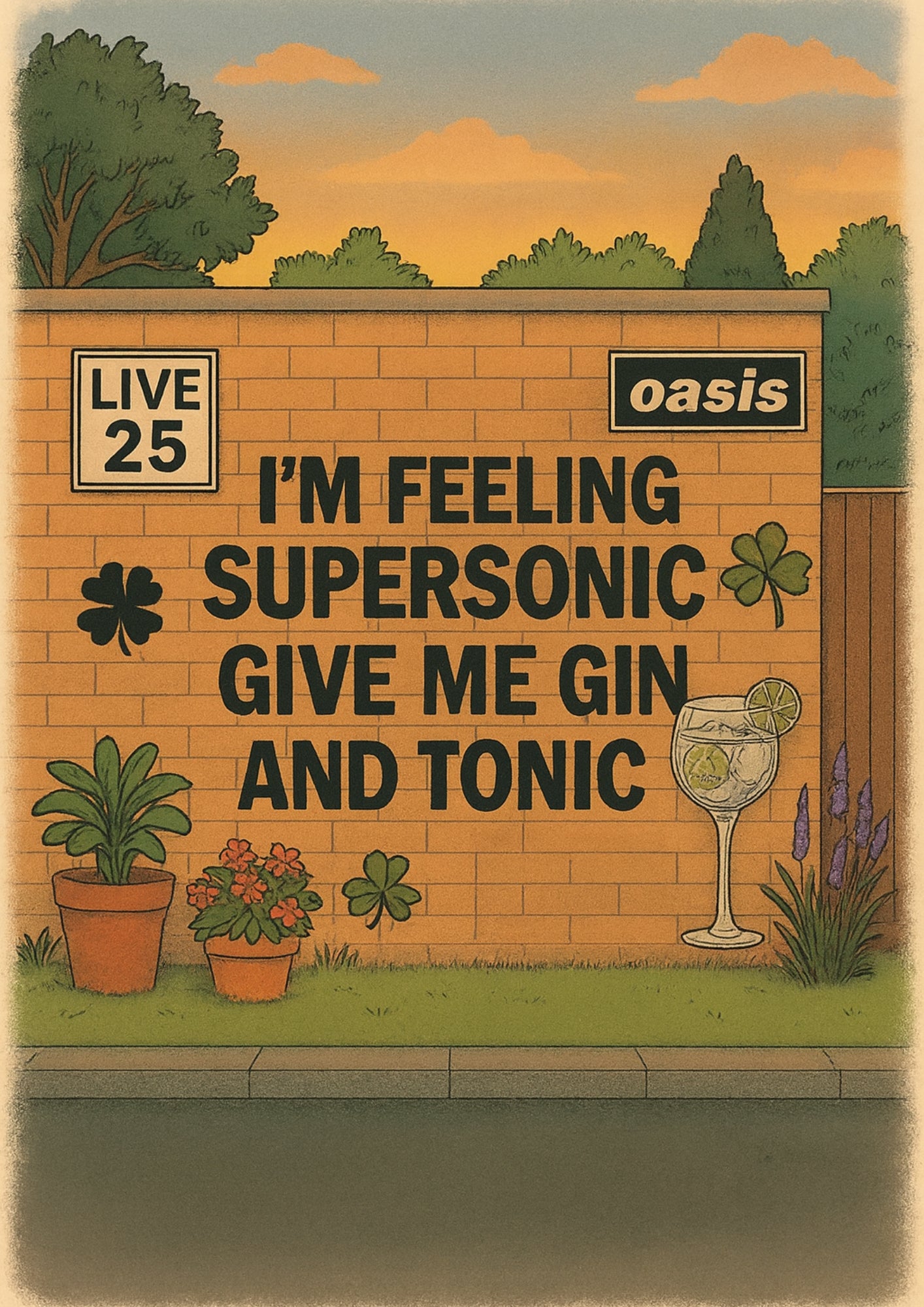 Oasis Graffiti Poster - Supersonic