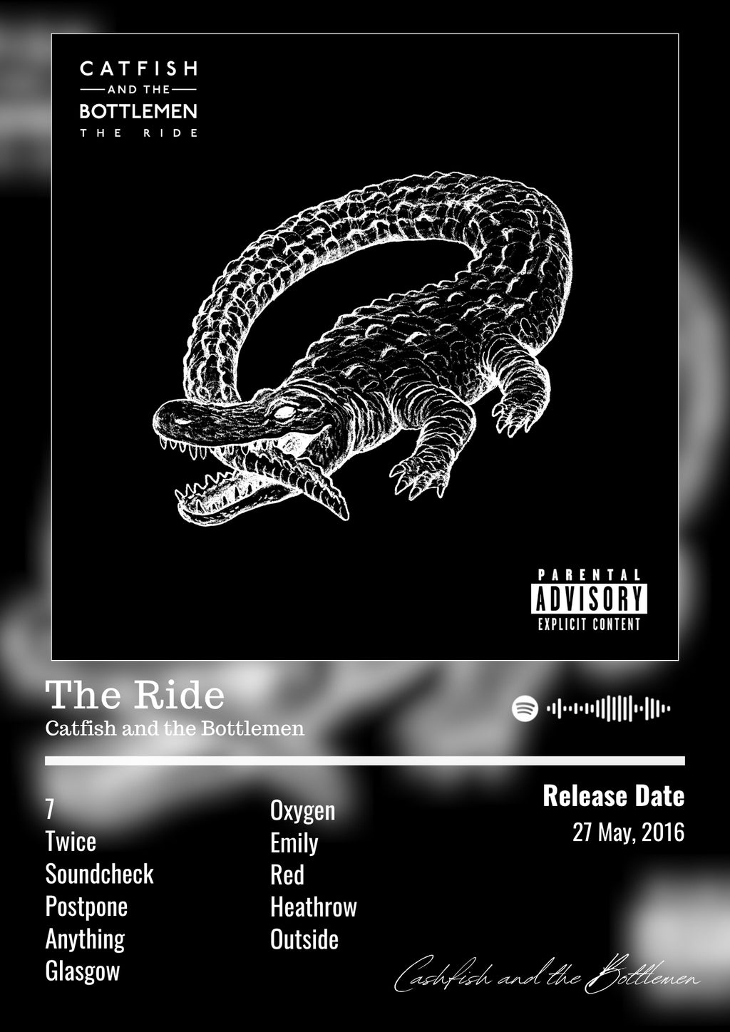 The Ride - Catfish and the Bottlemen Inspired Album Poster