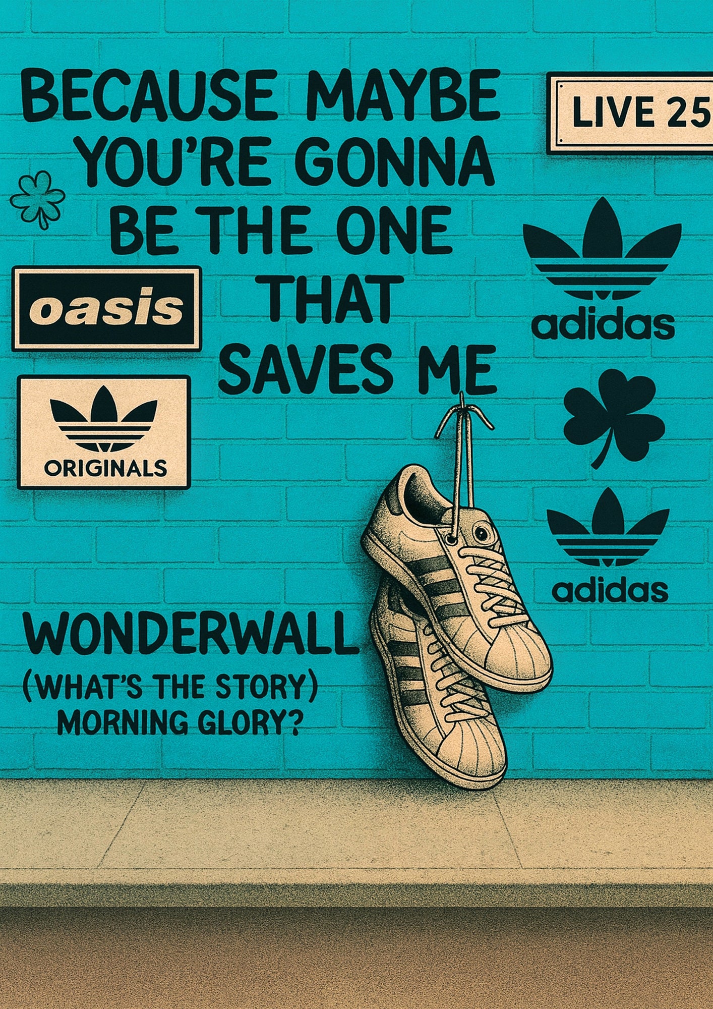 Oasis Graffiti Poster - Wonderwall