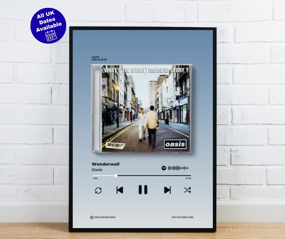 Oasis Morning Glory Custom Song Poster